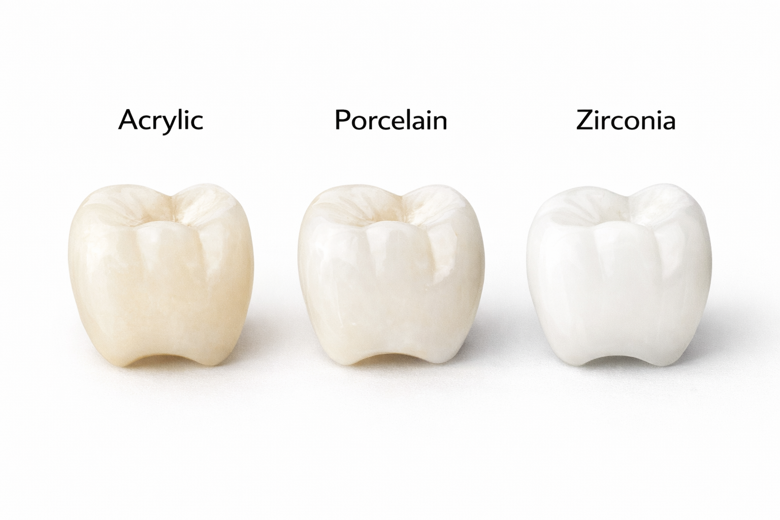 Comparison of dental crown materials